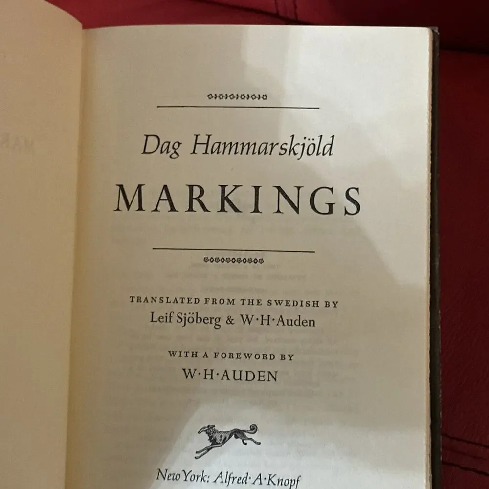 Markings, by Dag Hammarskjold - 1964 - BCE Vintage Hardcover Book w/ DJ - Picture 3 of 6